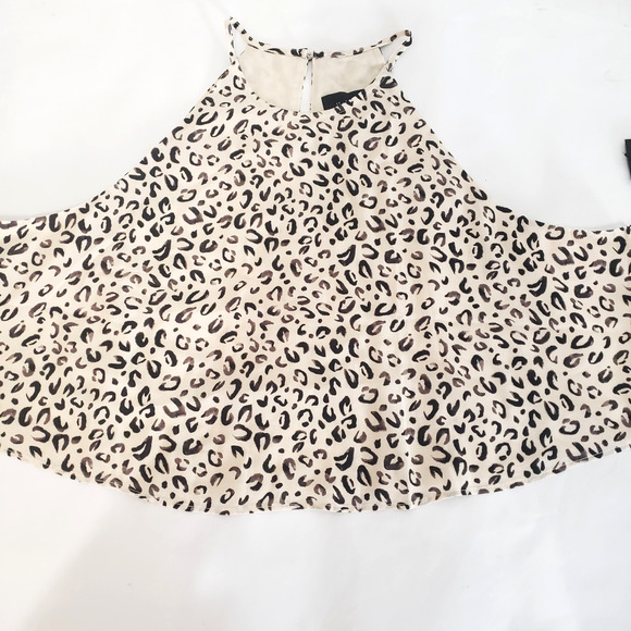 NEW!! 11. Honore PLUS SIZE 18 Tank Blouse Crop Top Curvy Animal Print Halter - Picture 9 of 13